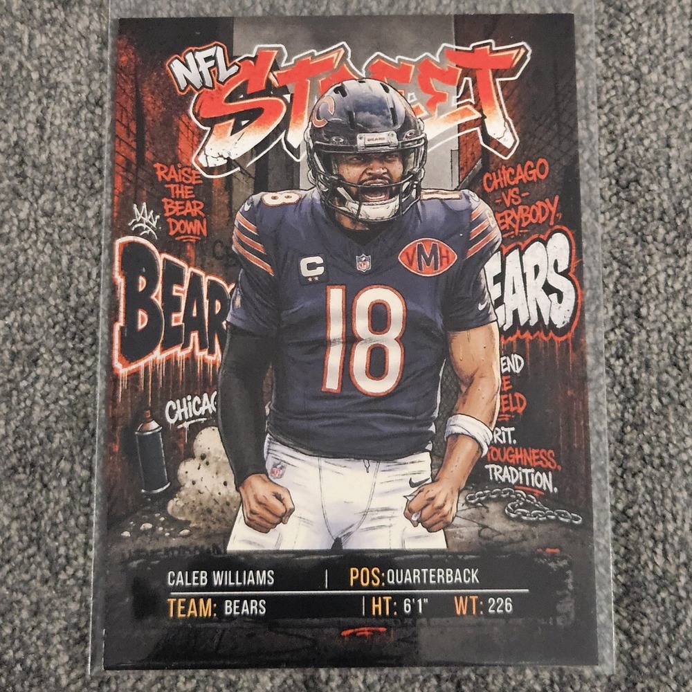 Caleb Williams CUSTOM Fan-Art Made Football‎ Card Chicago Bears